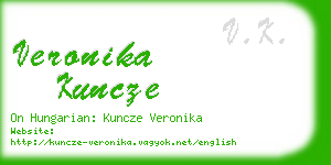 veronika kuncze business card